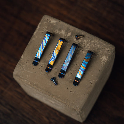 Big Idea Design Titanium Damascus CNC Milled Pocket Clip