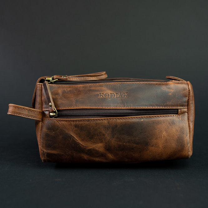 Kodiak Leather Leather Toiletry Bag