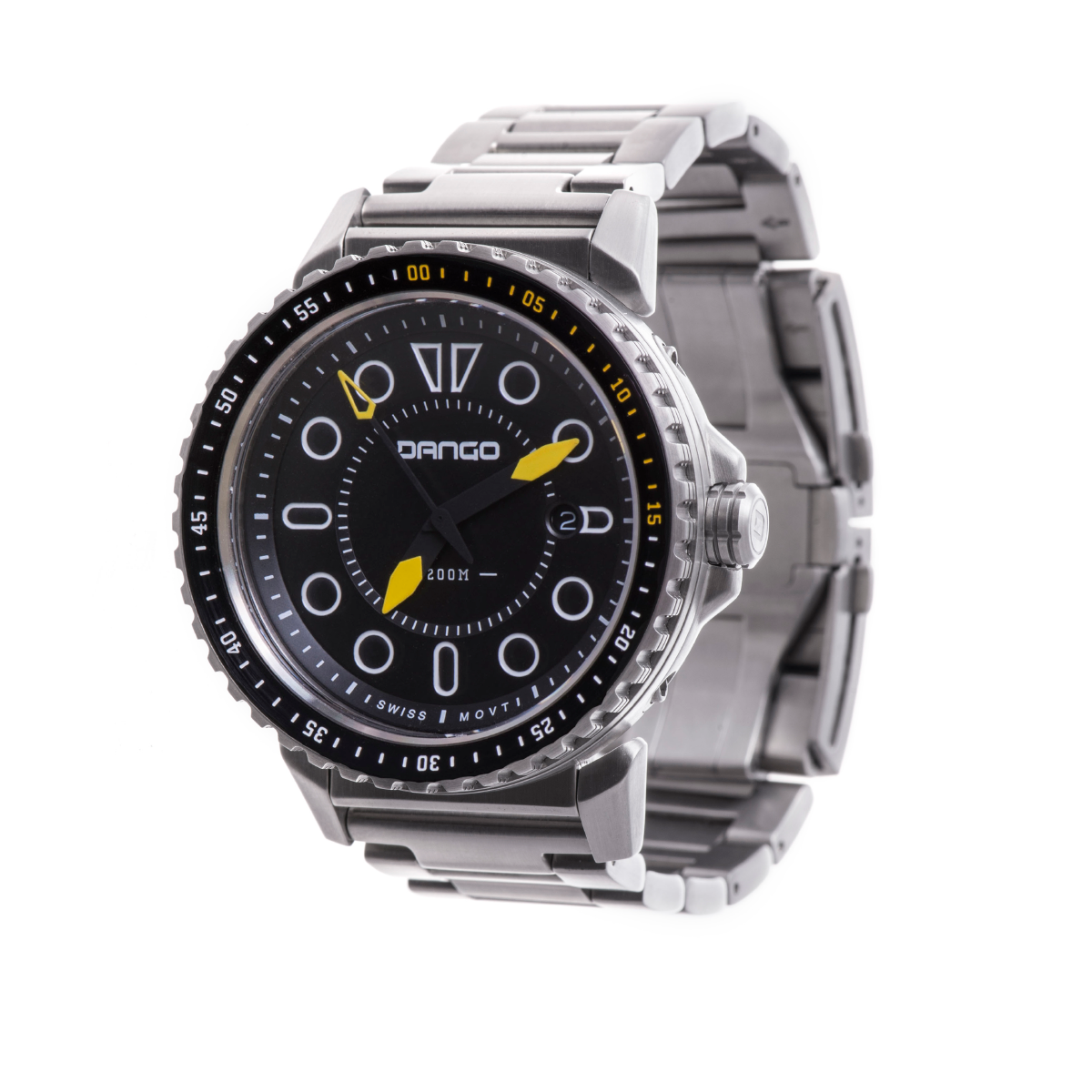 Dango Products DV-01 - Dive Watch w/ Metal Bracelet & Micro Adjustment Buckle