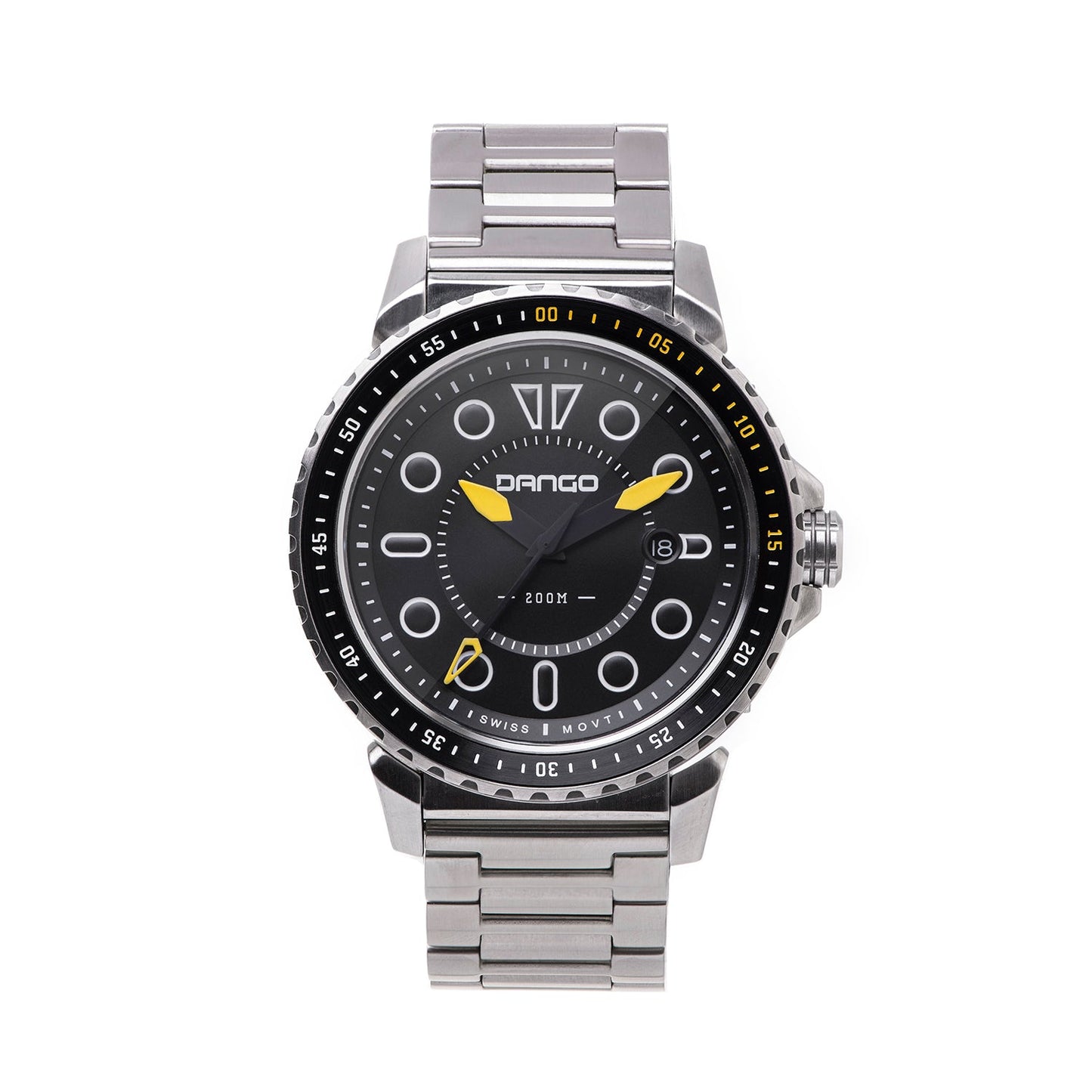 Dango Products DV-01 - Dive Watch w/ Metal Bracelet & Micro Adjustment Buckle