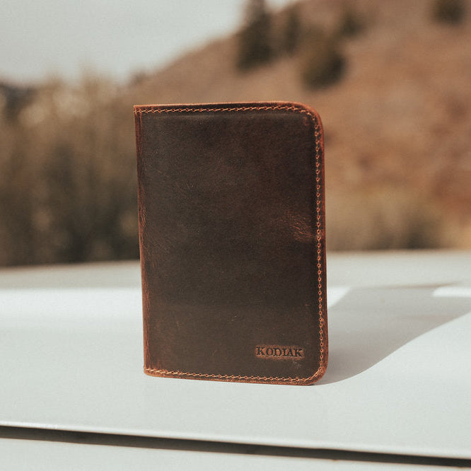 Kodiak Leather Buffalo Leather Passport Wallet