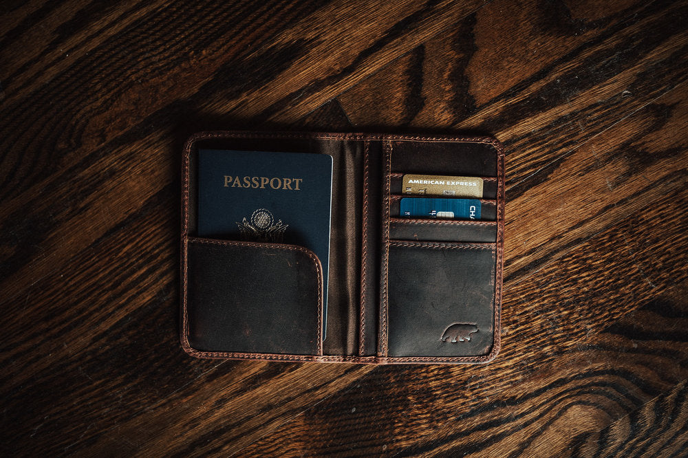 Kodiak Leather Buffalo Leather Passport Wallet