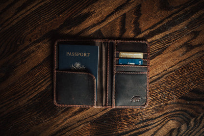 Kodiak Leather Buffalo Leather Passport Wallet