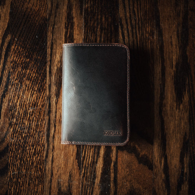 Kodiak Leather Buffalo Leather Passport Wallet