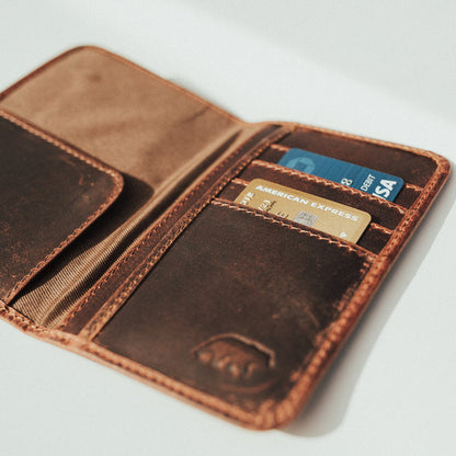 Kodiak Leather Buffalo Leather Passport Wallet