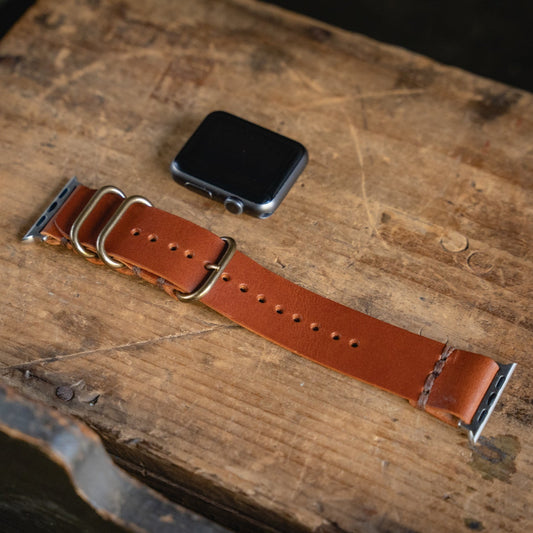 Craft and Lore Apple Watch Leather Strap Brown