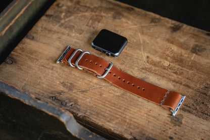 Craft and Lore Apple Watch Leather Strap Brown