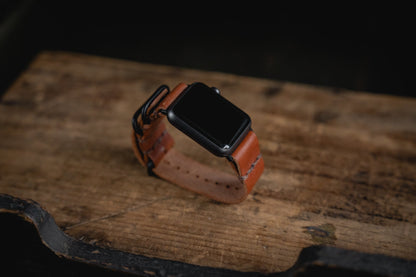 Craft and Lore Apple Watch Leather Strap Brown