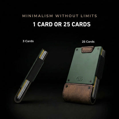 PROOF Wallet | The Greenskeeper | Classic Leather & Fairway Green Gunmetal