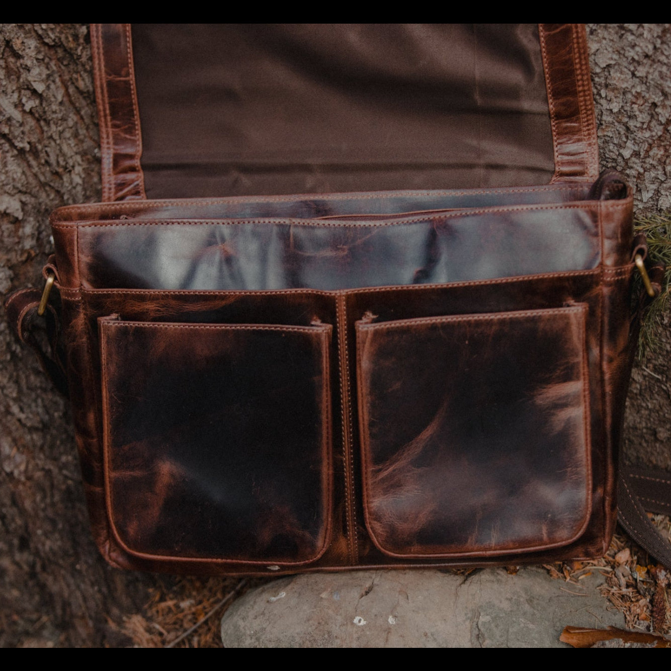 Kodiak Leather Buffalo Leather Messenger