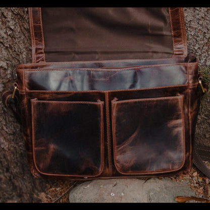 Kodiak Leather Buffalo Leather Messenger