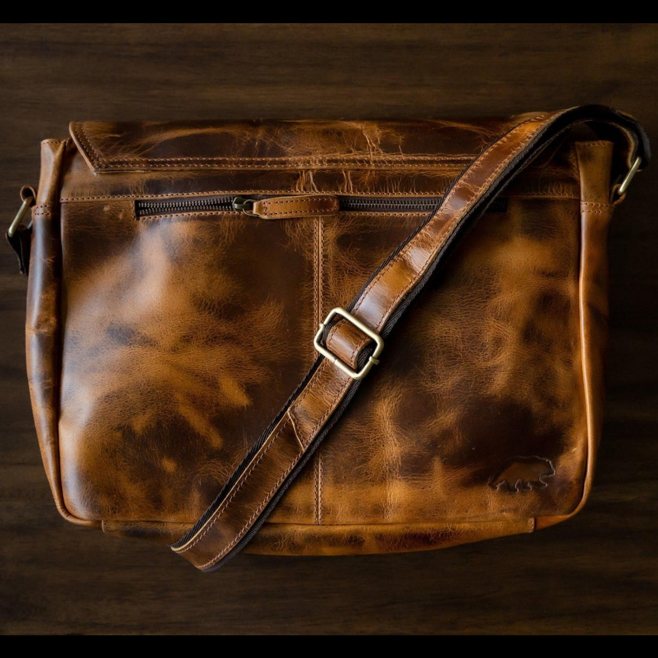 Kodiak Leather Buffalo Leather Messenger