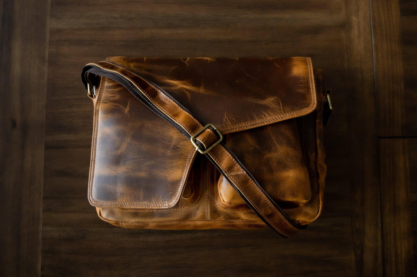 Kodiak Leather Buffalo Leather Messenger