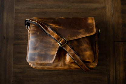 Kodiak Leather Buffalo Leather Messenger