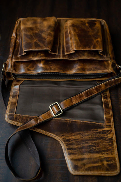 Kodiak Leather Buffalo Leather Messenger