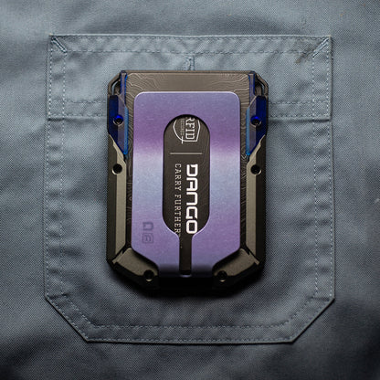 DANGO M4 SPECIAL EDITION MAVERICK™ RAIL WALLET with BURPLE ANODIZED TITANIUM CLIP