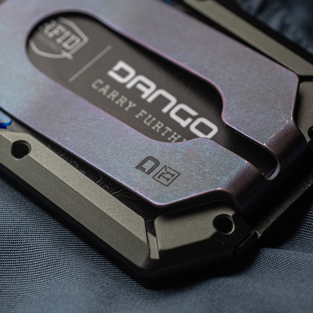 DANGO M4 SPECIAL EDITION MAVERICK™ RAIL WALLET with BURPLE ANODIZED TITANIUM CLIP