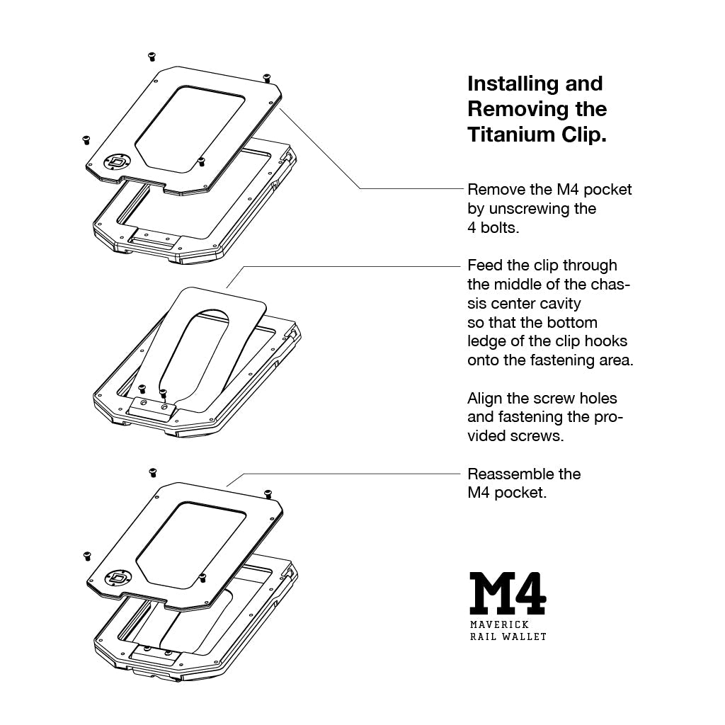 DANGO M4 TITANIUM MONEY CLIP