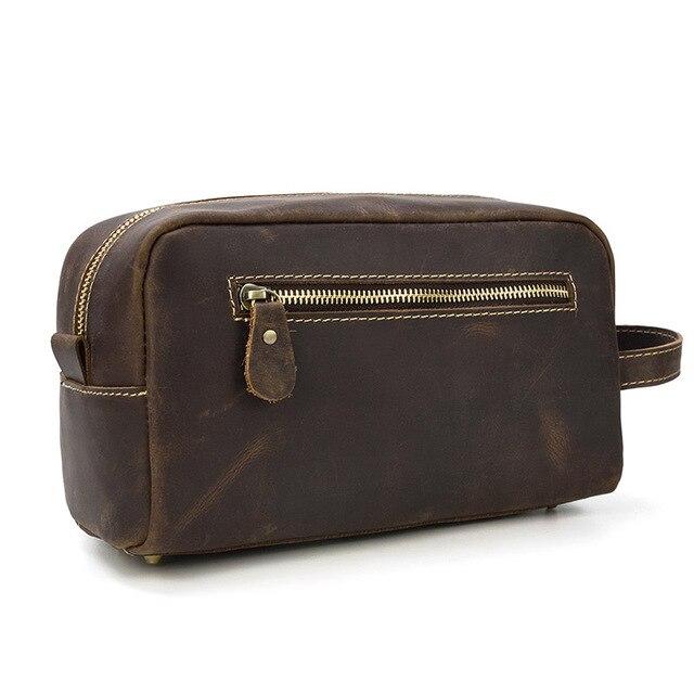 Steel Horse Leather Wanderer Toiletry Bag | Genuine Leather Toiletry Bag