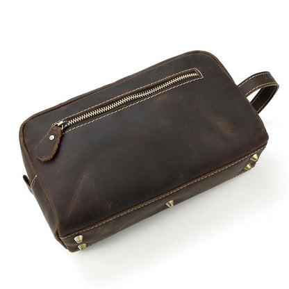 Steel Horse Leather Wanderer Toiletry Bag | Genuine Leather Toiletry Bag