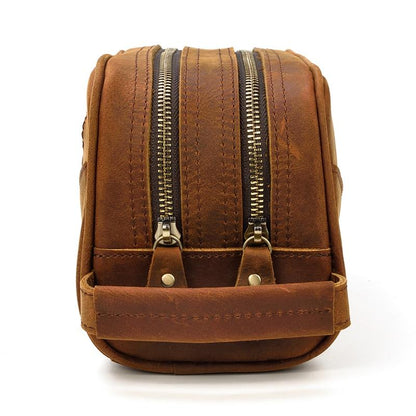 Steel Horse Leather Nomad Toiletry Bag | Genuine Leather Travel Toiletry Bag
