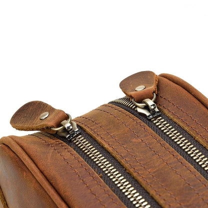 Steel Horse Leather Nomad Toiletry Bag | Genuine Leather Travel Toiletry Bag