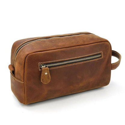 Steel Horse Leather Wanderer Toiletry Bag | Genuine Leather Toiletry Bag