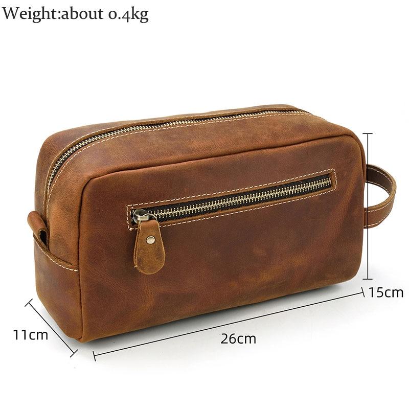 Steel Horse Leather Wanderer Toiletry Bag | Genuine Leather Toiletry Bag