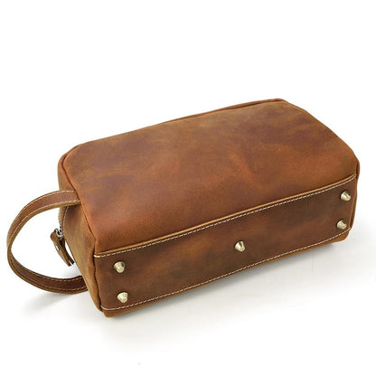 Steel Horse Leather Wanderer Toiletry Bag | Genuine Leather Toiletry Bag