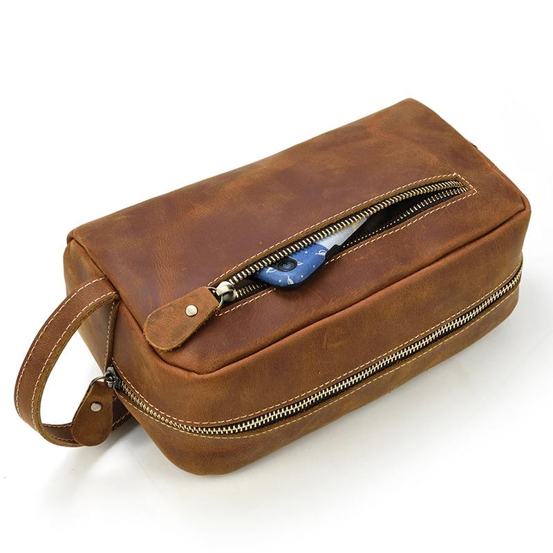 Steel Horse Leather Wanderer Toiletry Bag | Genuine Leather Toiletry Bag