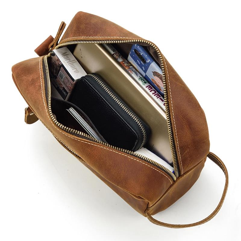 Steel Horse Leather Wanderer Toiletry Bag | Genuine Leather Toiletry Bag