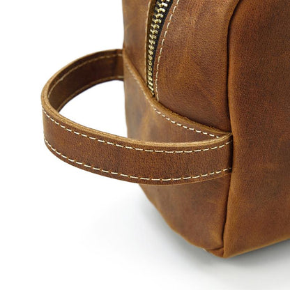 Steel Horse Leather Wanderer Toiletry Bag | Genuine Leather Toiletry Bag