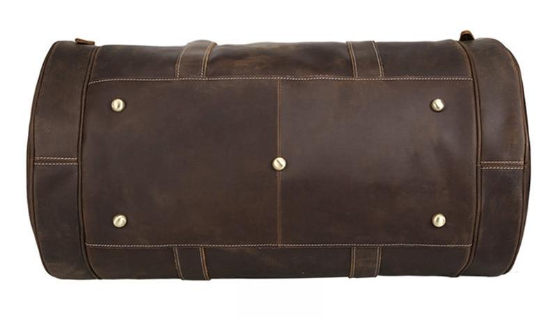 Steel Horse Leather Wainwright Weekender | Round  Vintage Leather Weekender