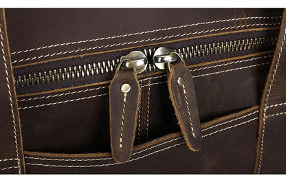 Steel Horse Leather Wainwright Weekender | Round  Vintage Leather Weekender