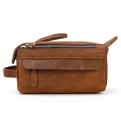 Steel Horse Leather Dado Leather Dopp Kit | Handmade Leather Toiletry Bag