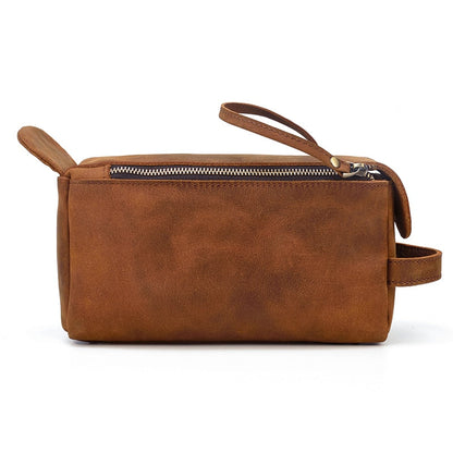 Steel Horse Leather Dado Leather Dopp Kit | Handmade Leather Toiletry Bag