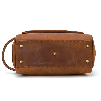 Steel Horse Leather Dado Leather Dopp Kit | Handmade Leather Toiletry Bag