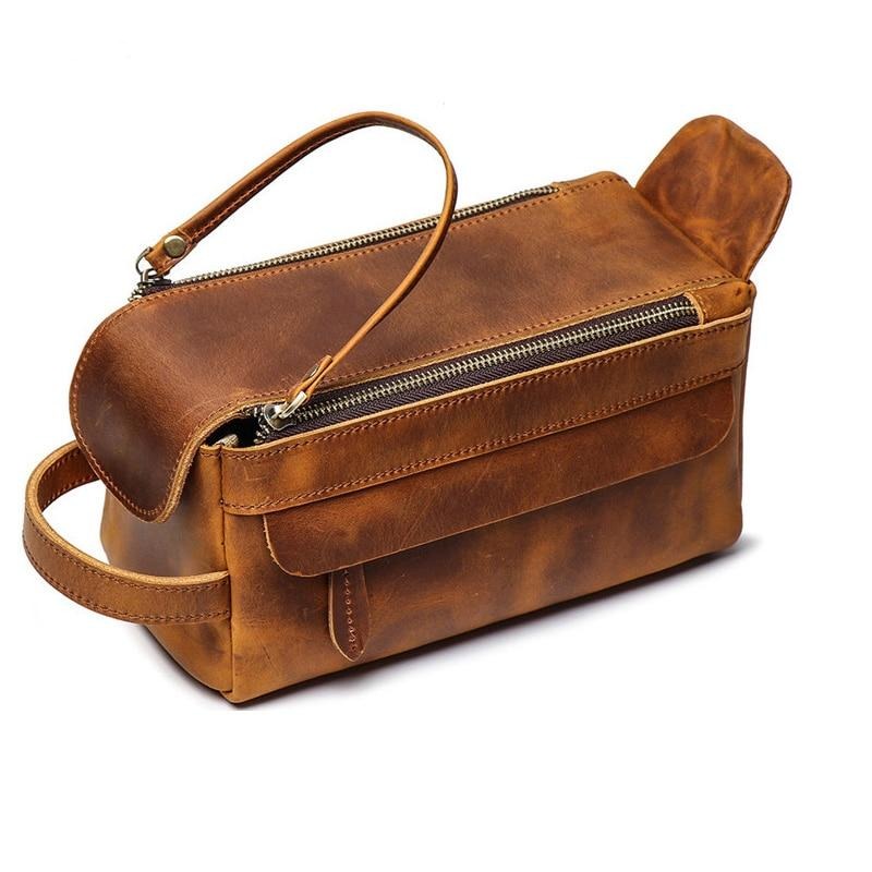 Steel Horse Leather Dado Leather Dopp Kit | Handmade Leather Toiletry Bag