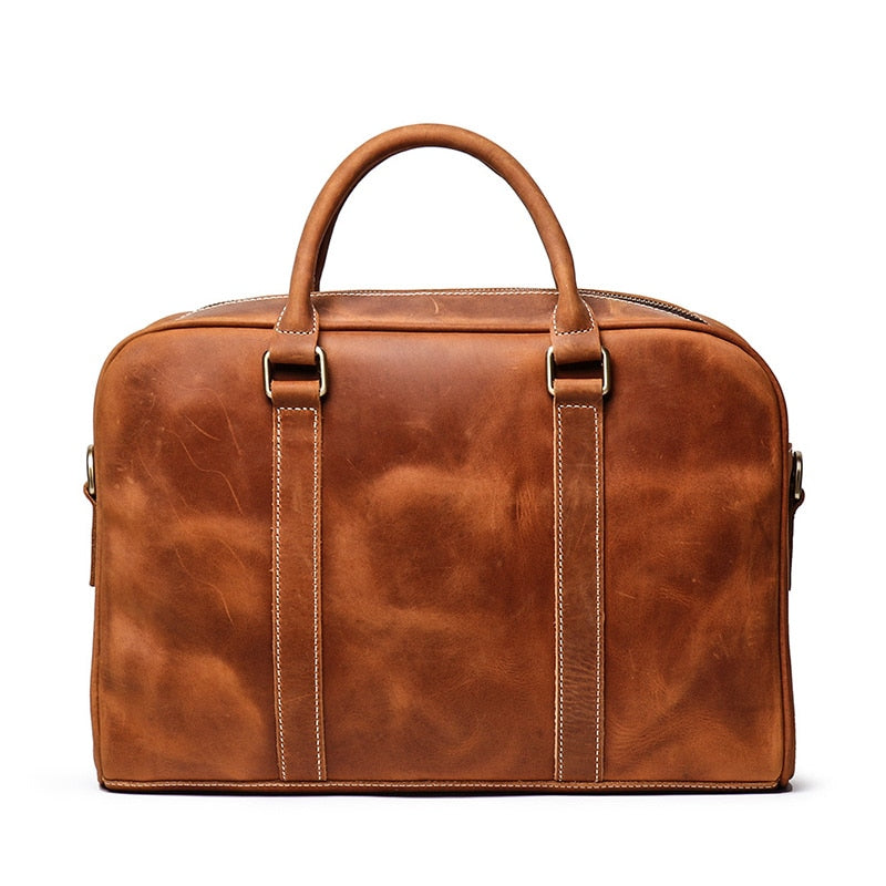 Steel Horse Leather Bjorn Leather Laptop Bag | Vintage Leather Briefcase