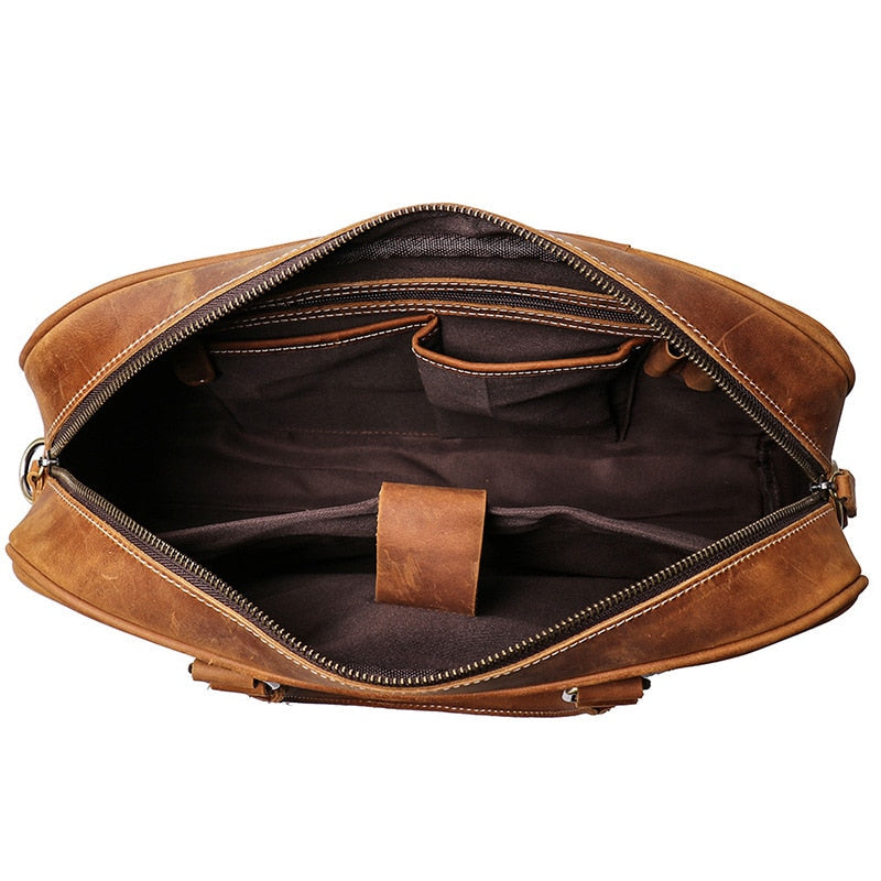 Steel Horse Leather Bjorn Leather Laptop Bag | Vintage Leather Briefcase