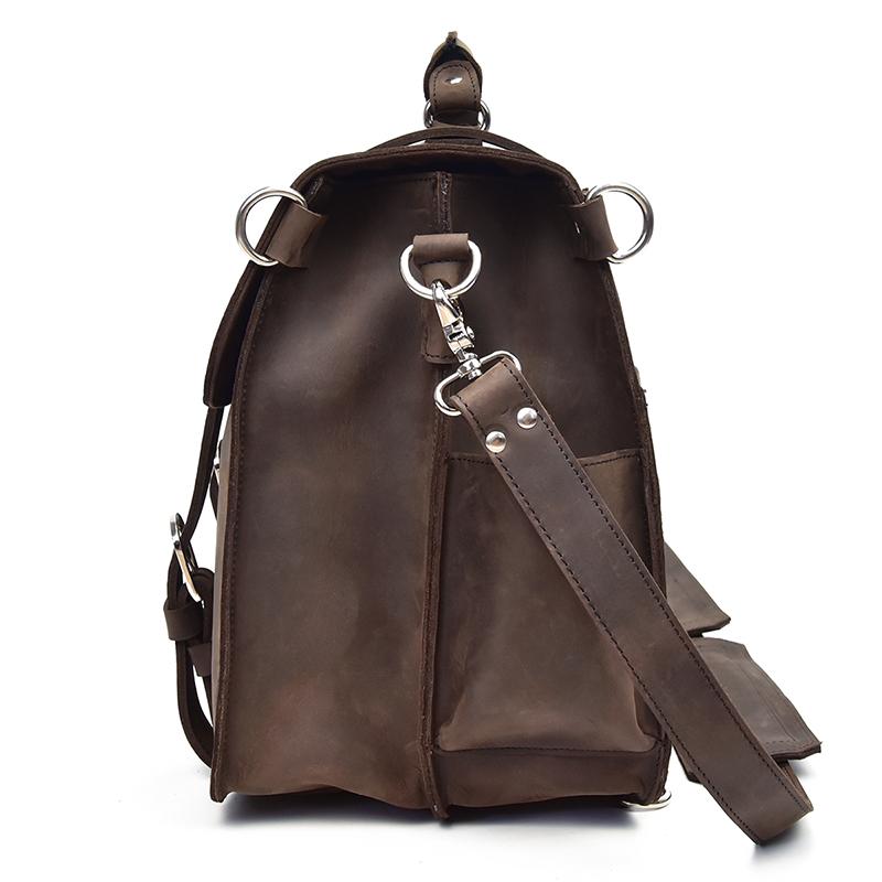 Steel Horse Leather Gustav Messenger Bag | Large Capacity Vintage Leather Messenger Bag