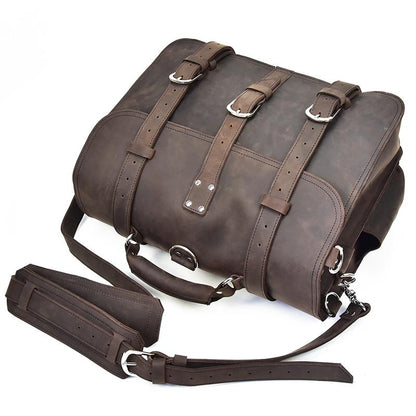 Steel Horse Leather Gustav Messenger Bag | Large Capacity Vintage Leather Messenger Bag