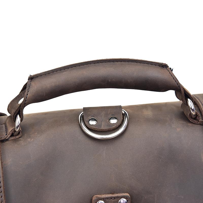 Steel Horse Leather Gustav Messenger Bag | Large Capacity Vintage Leather Messenger Bag