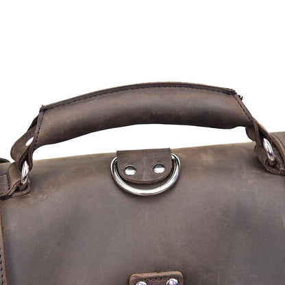 Steel Horse Leather Gustav Messenger Bag | Large Capacity Vintage Leather Messenger Bag
