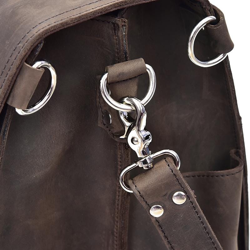 Steel Horse Leather Gustav Messenger Bag | Large Capacity Vintage Leather Messenger Bag