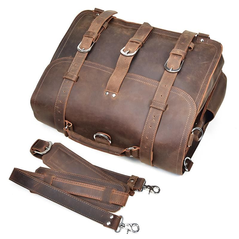 Steel Horse Leather Gustav Messenger Bag | Large Capacity Vintage Leather Messenger Bag