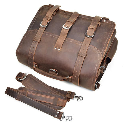 Steel Horse Leather Gustav Messenger Bag | Large Capacity Vintage Leather Messenger Bag
