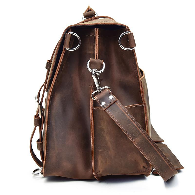 Steel Horse Leather Gustav Messenger Bag | Large Capacity Vintage Leather Messenger Bag