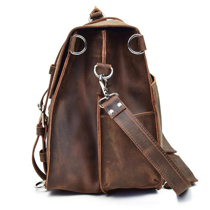 Steel Horse Leather Gustav Messenger Bag | Large Capacity Vintage Leather Messenger Bag