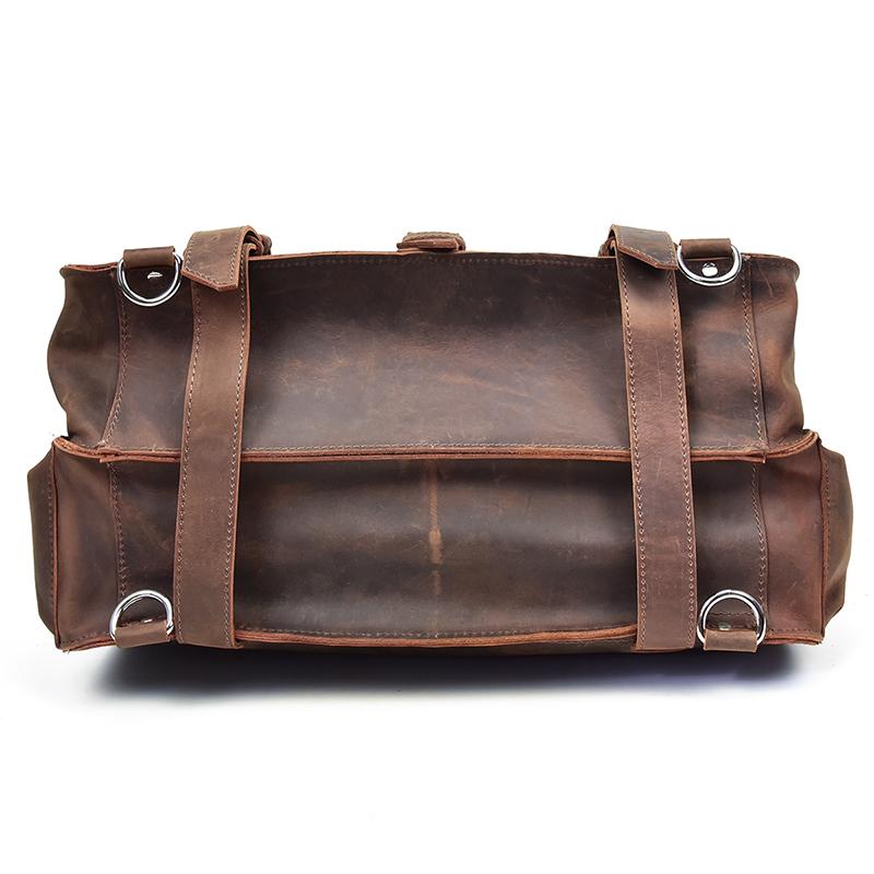 Steel Horse Leather Gustav Messenger Bag | Large Capacity Vintage Leather Messenger Bag